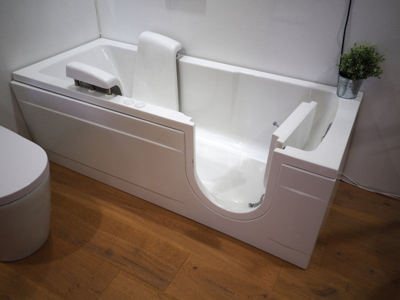 Glass-Enclosed Walk-In Tub